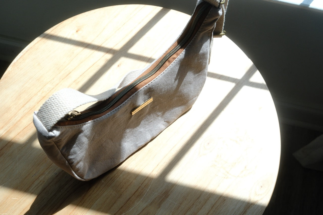 Jess Mini Baguette Bag - Ash Gray