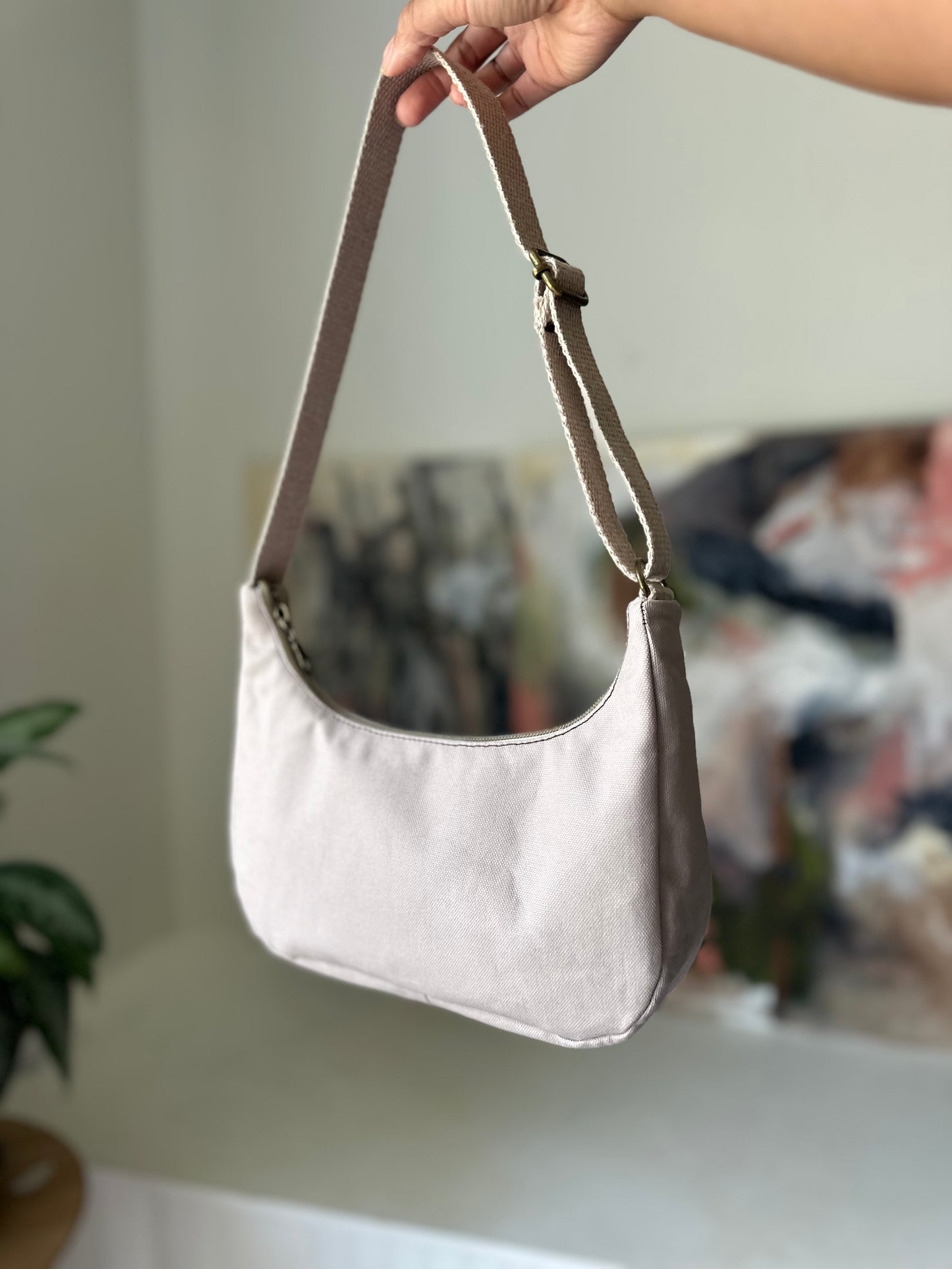 Jess Mini Baguette Bag - Ash Gray