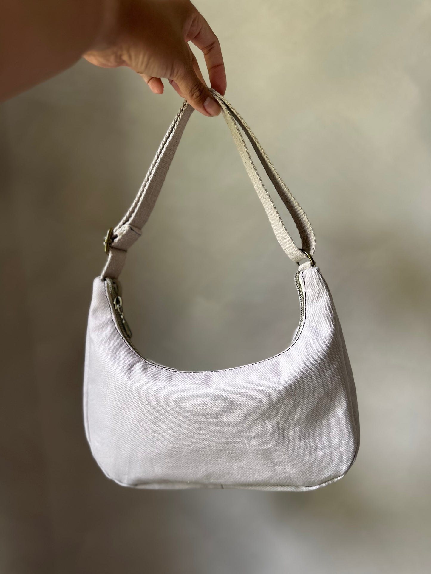 Jess Mini Baguette Bag - Ash Gray