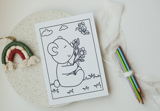 Baby Animals Printable Coloring Pages - Summer Edition