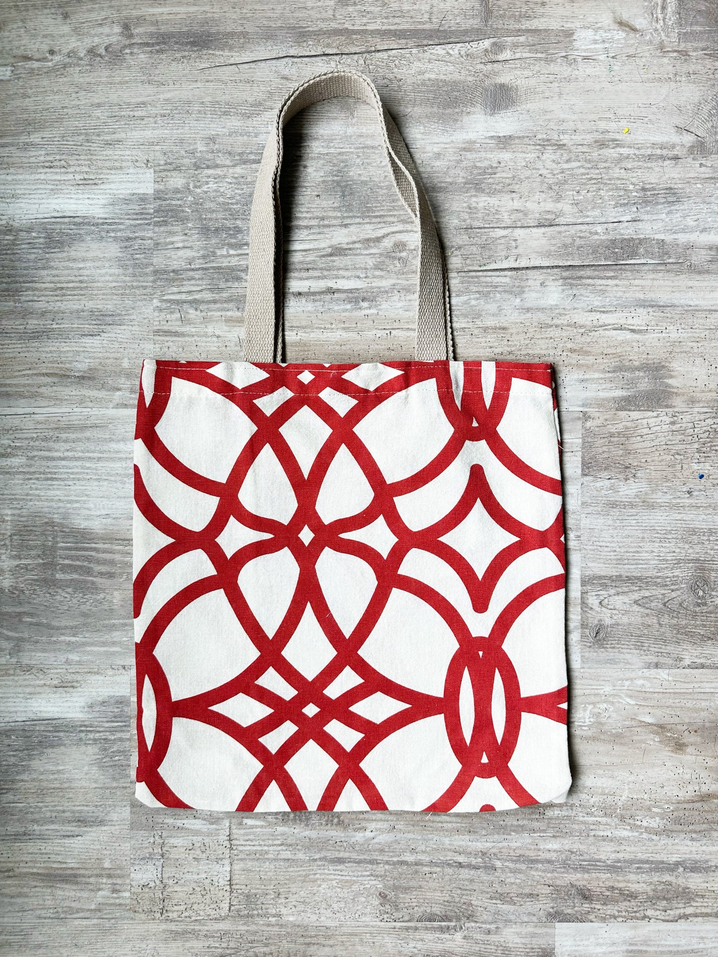 Ivory & Crimson Tote Bag